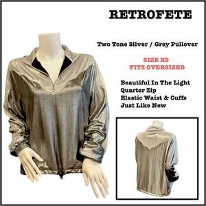 Retrofete Pullover 1/4 Zip Track Suit Jogger Jacket SZ XS (Fits Larger) $495